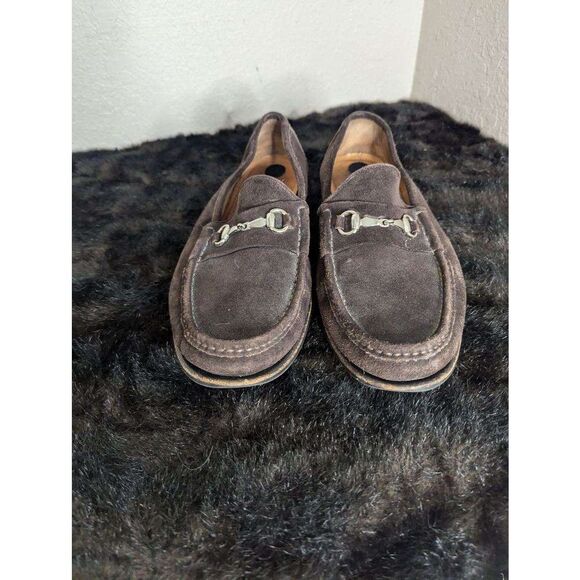 Allen Edmonds Lucca Italy Men 11.5 eee  Brown Suede  Horsebit Loafer Mint Condit main image 4